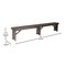 Flash Furniture HERCULES 8' x 12" Antique Rustic Mahogany Solid Pine Folding Farm Bench with 3 Legs XA-B-96X12-L-MG-GG - alternate 5